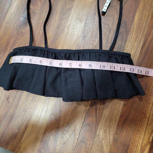 NWT Aerie Bandeau Swim Top With Playful Beaded Straps Size Small - Picture 9 of 13